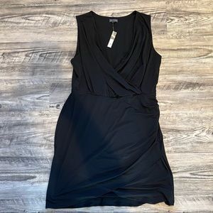 The Limited Black Faux-Wrap Dress